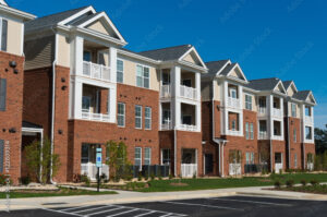 Suburban apartment building